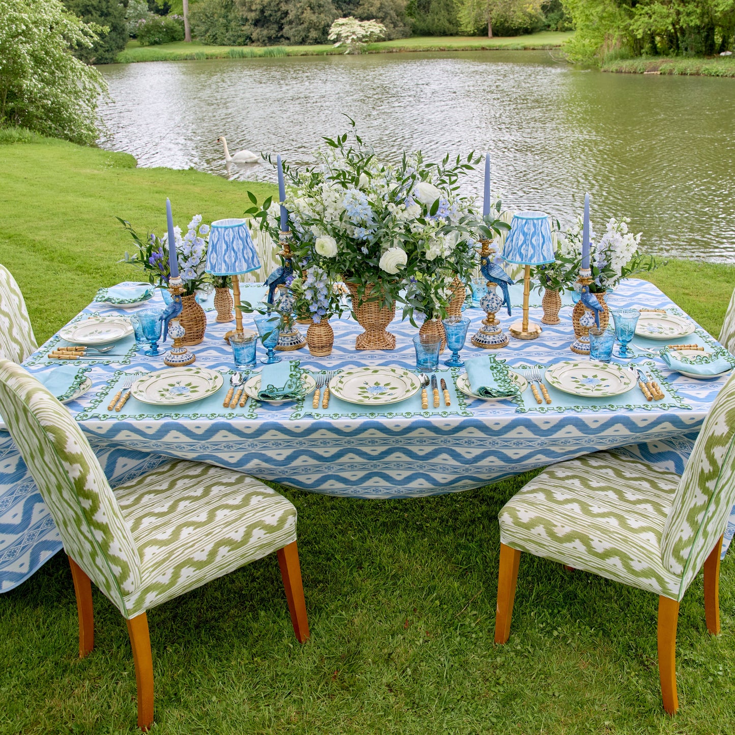 Soft Blue Candles (Set of 8)