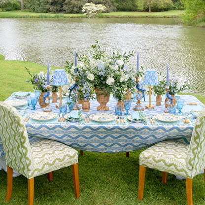 Blue & Green Sophia Waxed Placemats (Set of 4)