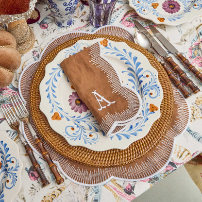 Caramel Alathea Linen Placemats & Napkins (Set of 4)