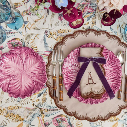 Taupe & Chocolate Isabella Napkins (Set of 4)