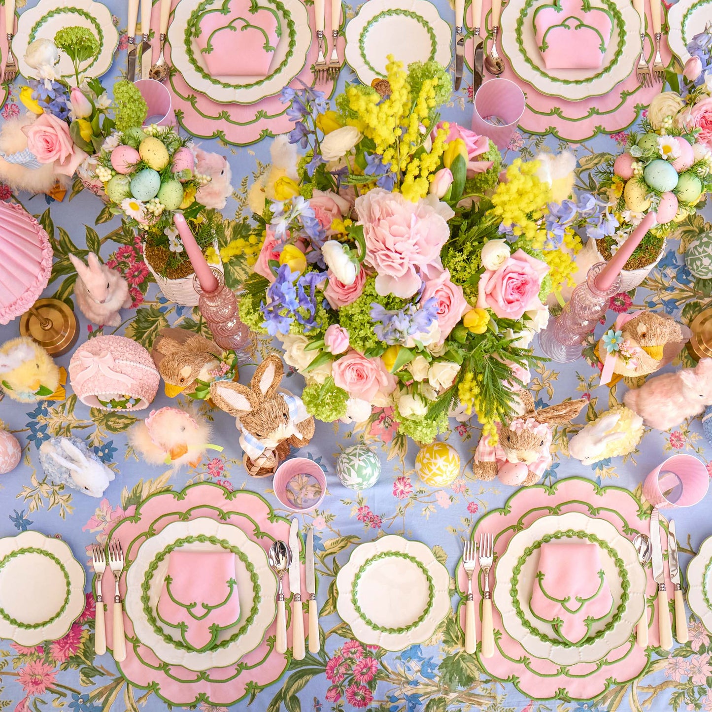 Pink & Green Amanda Napkins (Set of 4)
