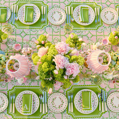 Green Louisa Placemats & Napkins (Set of 4)
