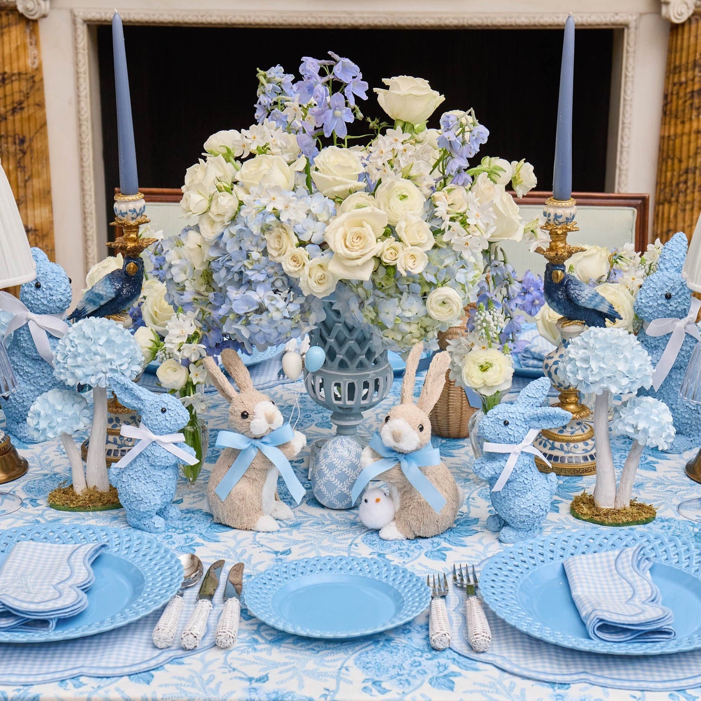 Blue Parrot Candle Set (Dusty Blue)