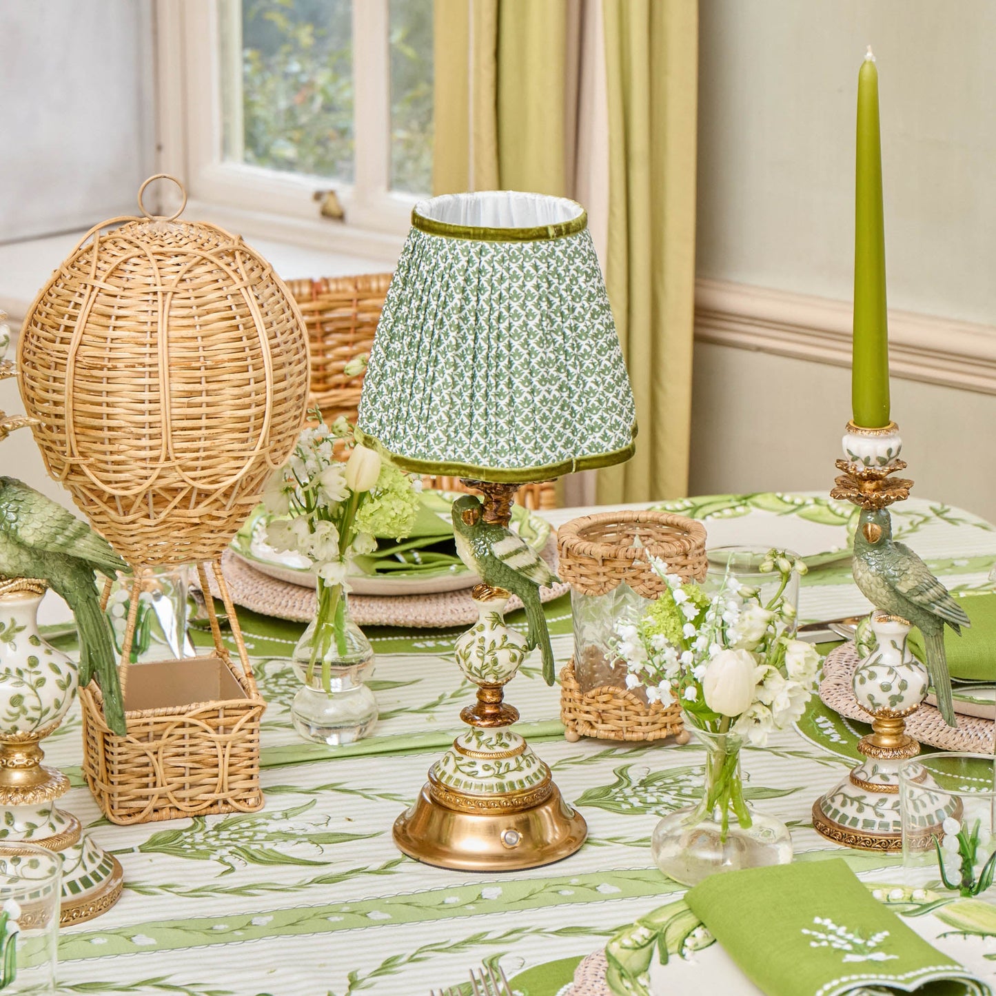 Olive Lotus Lampshade (18cm)