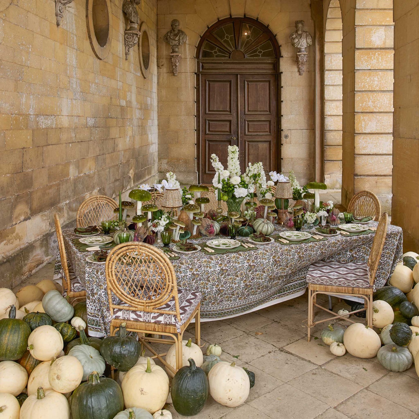 Olive & Chocolate Matilda Tablecloth