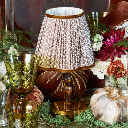 Chocolate Lotus Lampshade (18cm)