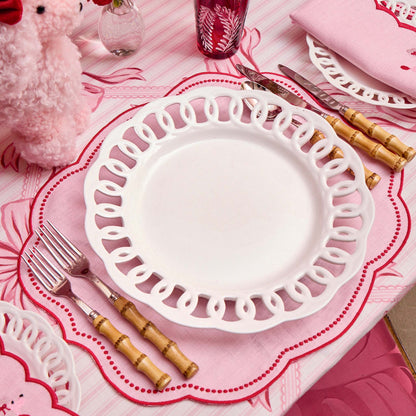 White Lace Dinner Plate