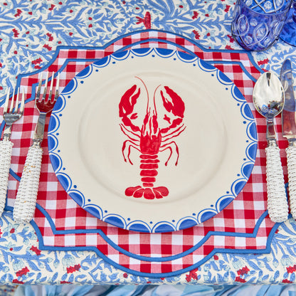 Red Gingham Felix Placemats (Set of 4)