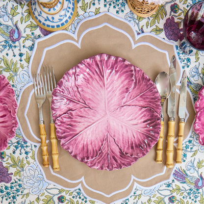 Aubergine Serena Cabbage Dinner Plates (Set of 4)