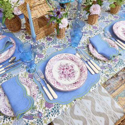 Bluebell & Green Eloise Linen Placemats & Napkins (Set of 4)