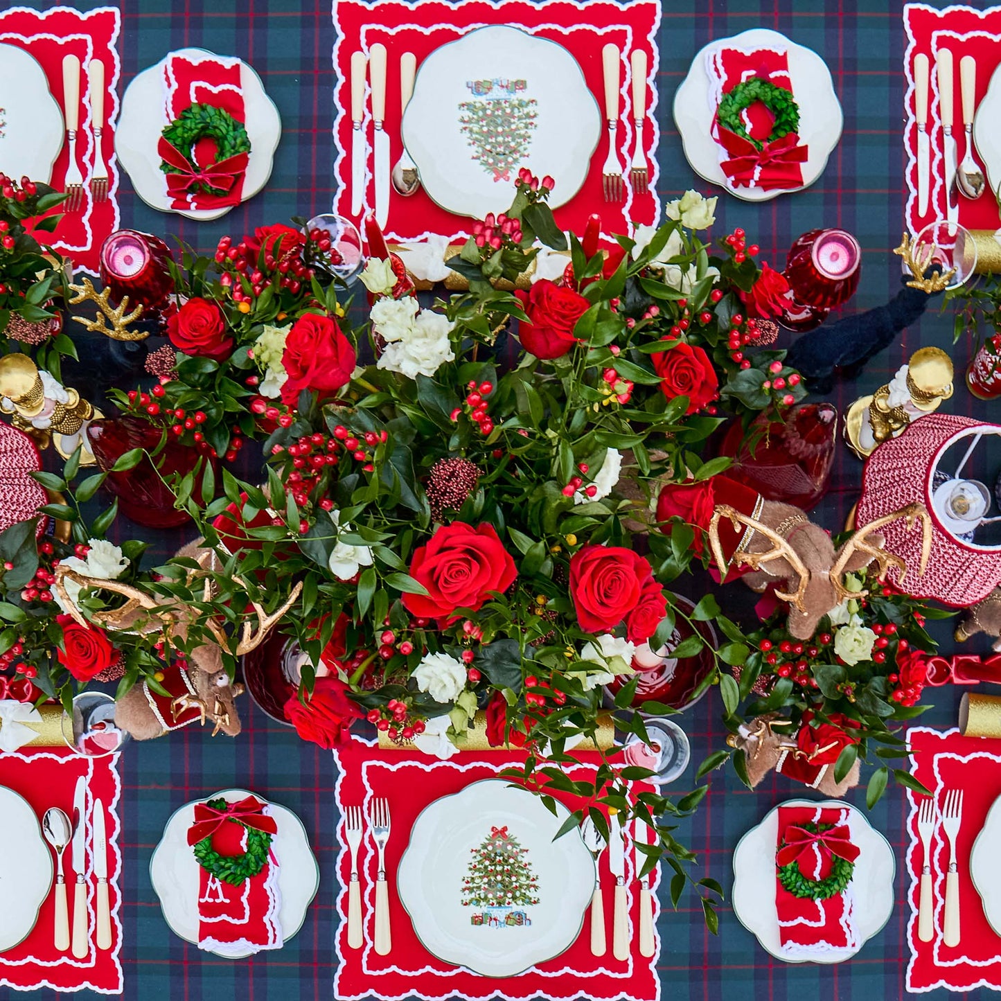 Red Elizabeth Napkins (Set of 4)