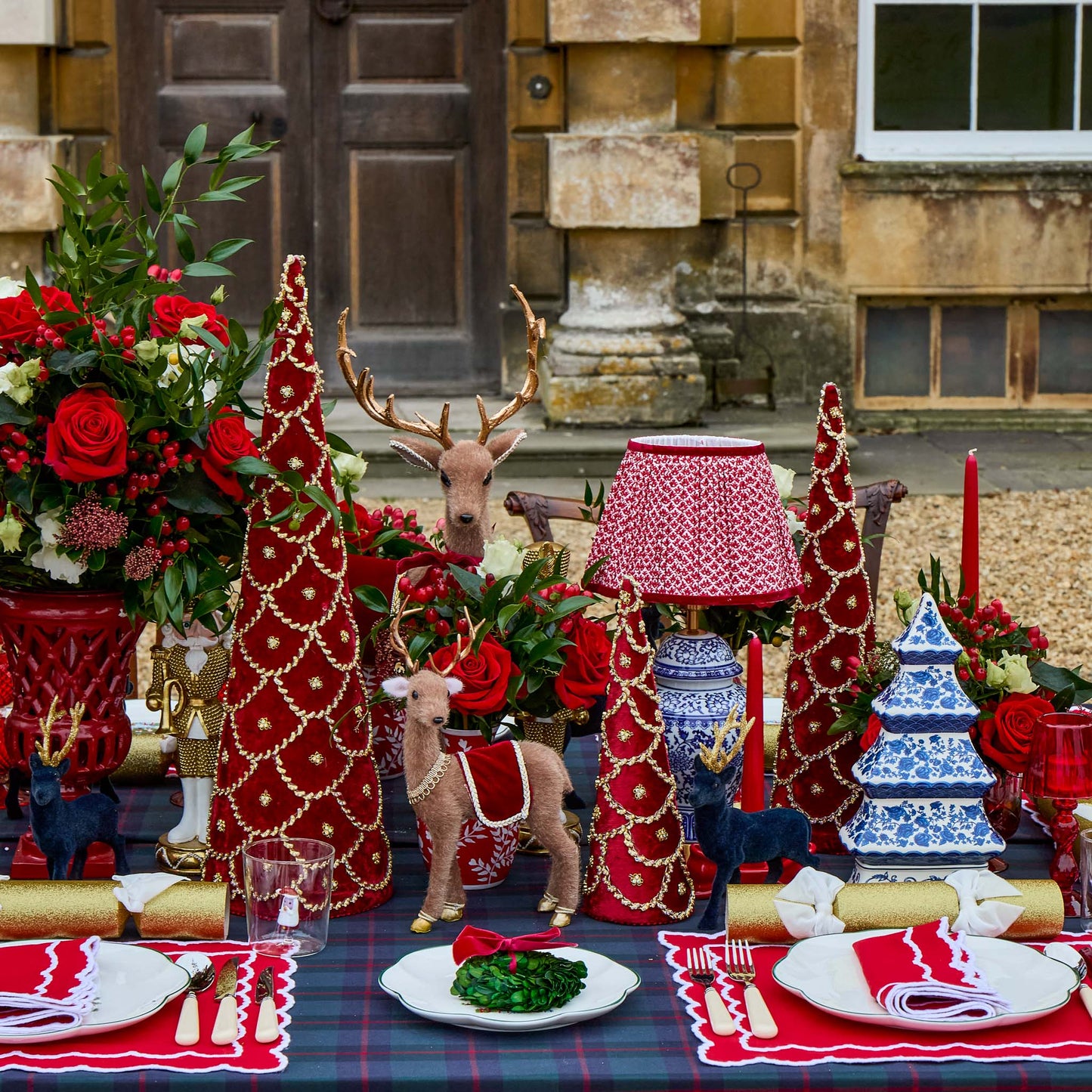 Red Elizabeth Napkins (Set of 4)