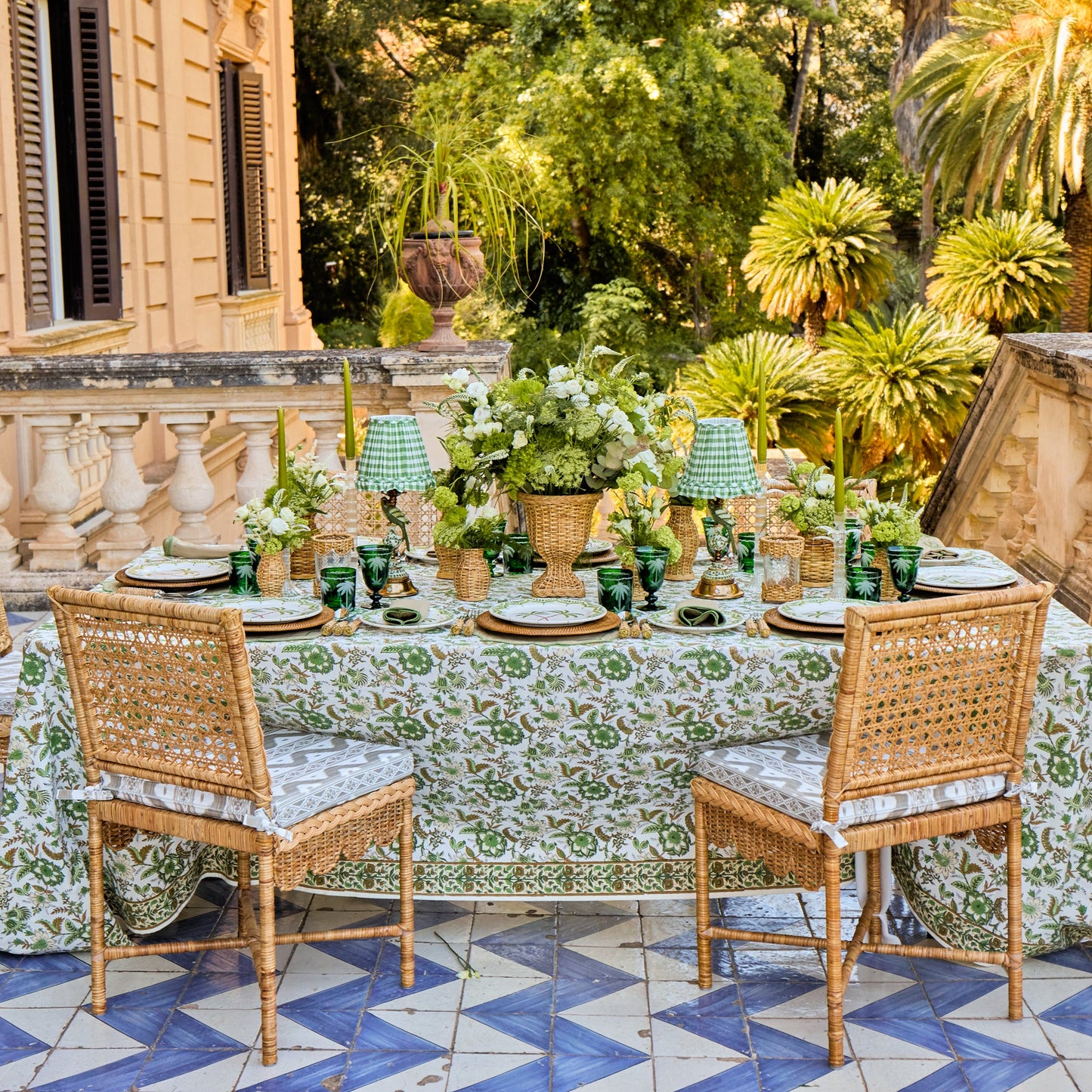 Bettina Scalloped Rattan Chair