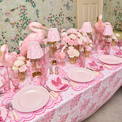 Pink Basketweave Dinner Plate