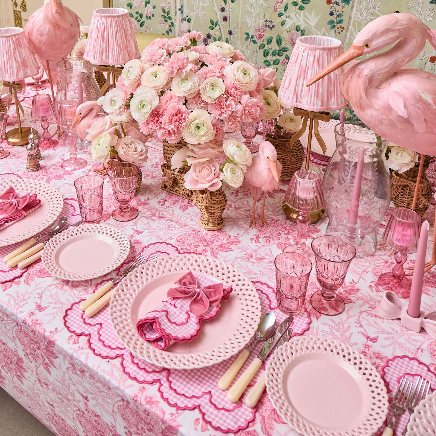 Pink Charlotte Gingham Napkins (Set of 4)