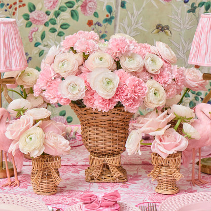 Small Rattan Bow Urn Vase