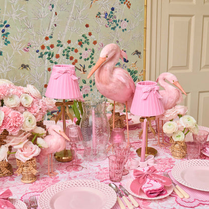 Marilyn Bow Rechargeable Lamp with Pink Velvet Bow Shade (18cm)