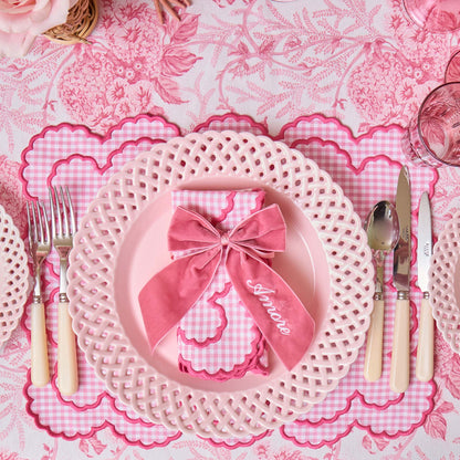 Dusty Pink Personalisable Bow