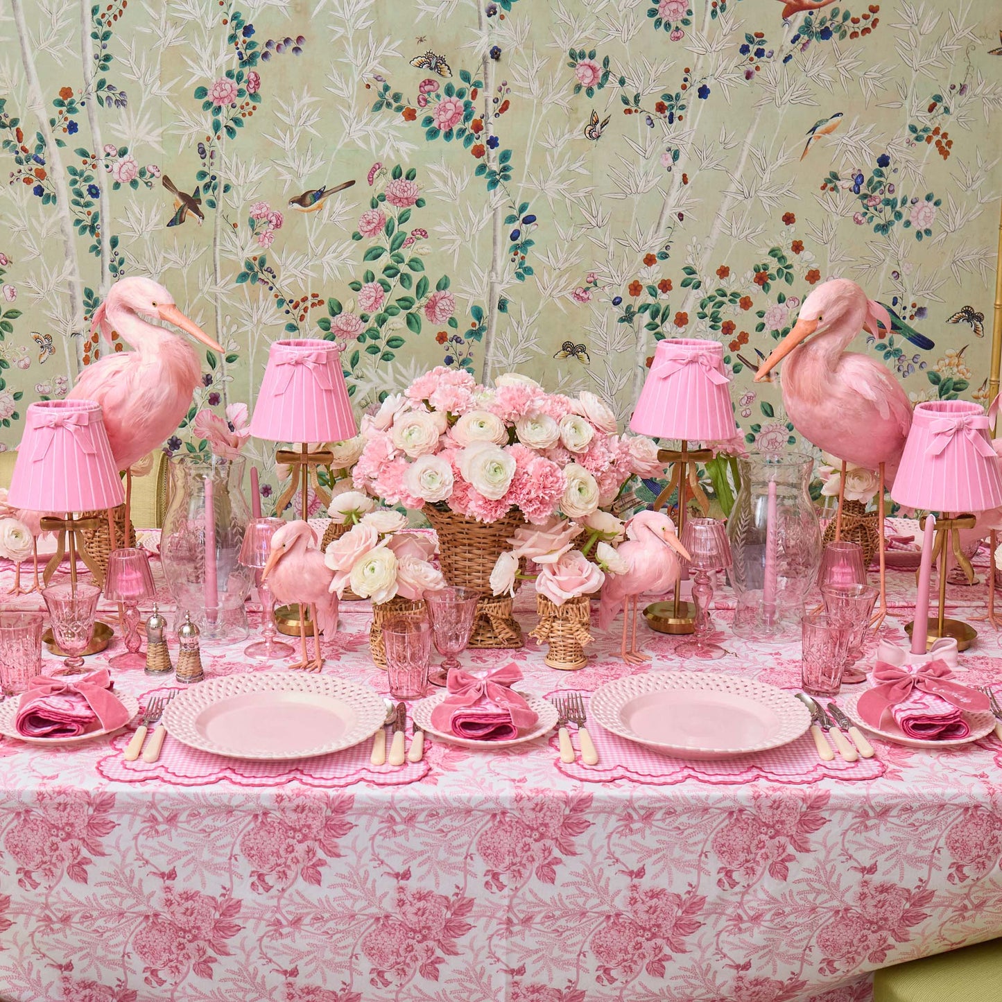 Tall Marilyn Bow Rechargeable Lamp with Pink Velvet Bow Shade (18cm)