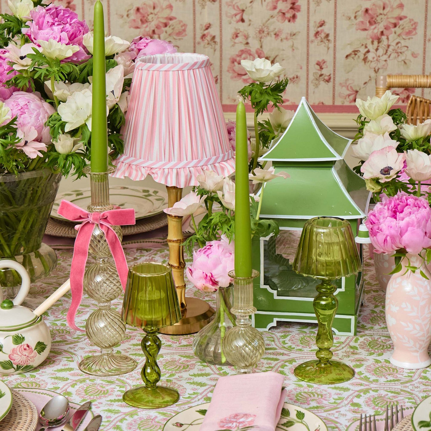 Camille Olive Candle Set (Apple Green)