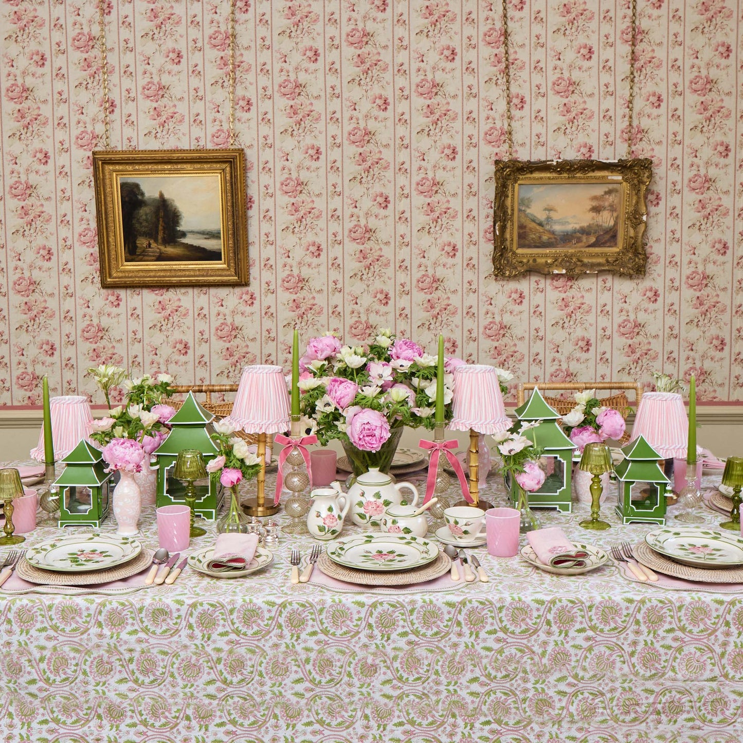 Pink Striped Ruffle Lampshade (18cm)