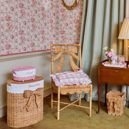 Isabella Rattan Bow Laundry Basket