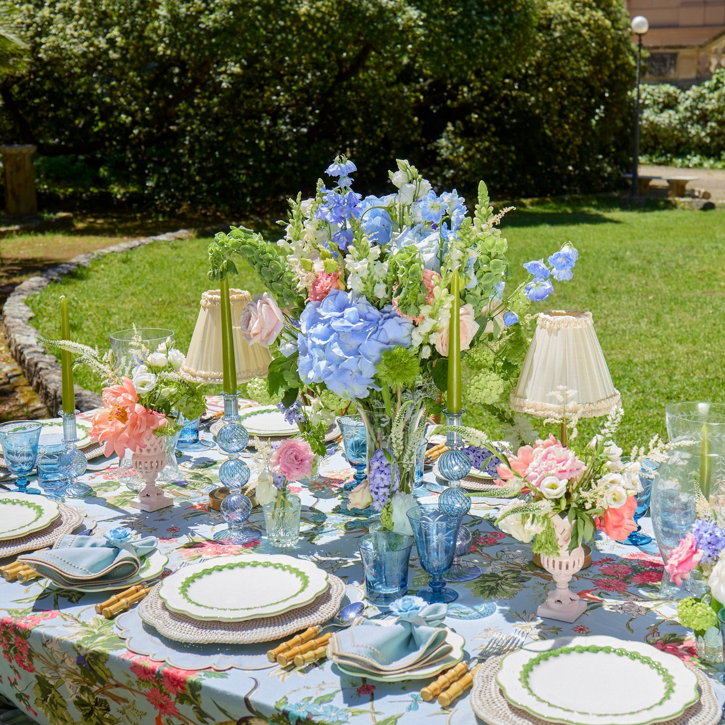 Duck Egg Blue & Sand Mariana Napkins (Set of 4)