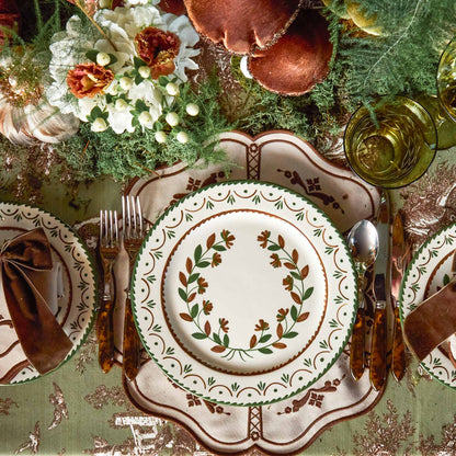 Taupe & Chocolate Doris Placemats & Napkins (Set of 4)