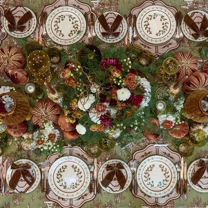 Taupe & Chocolate Doris Placemats & Napkins (Set of 4)