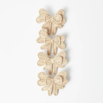 Wicker Napkin Bows (Set of 4)