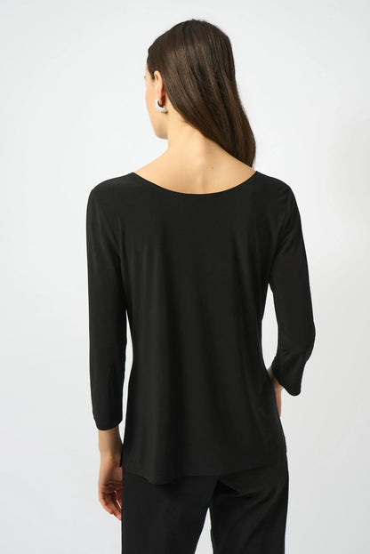 Joseph Ribkoff Scoop Neck 3/4 Sleeve Relaxed Top 253945