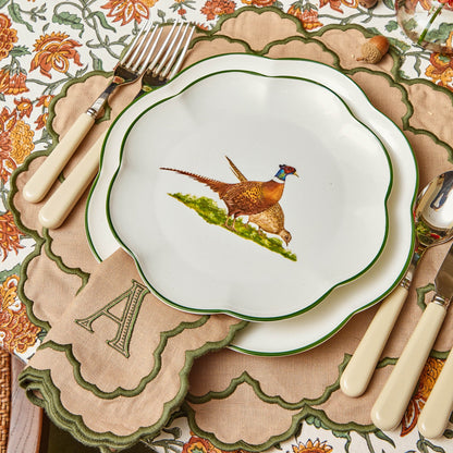 Sand & Green Lily Placemats (Set of 4)