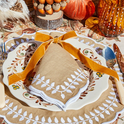 Mustard Velvet Bows (Set of 4) - 20cm
