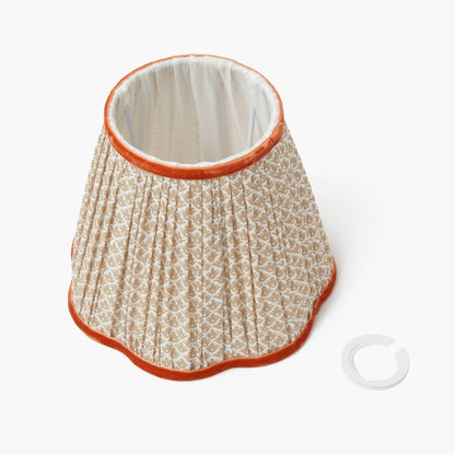 Putty & Orange Lotus Lampshade (18cm)