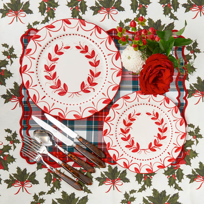 Elizabeth Red Garland Starter Plates