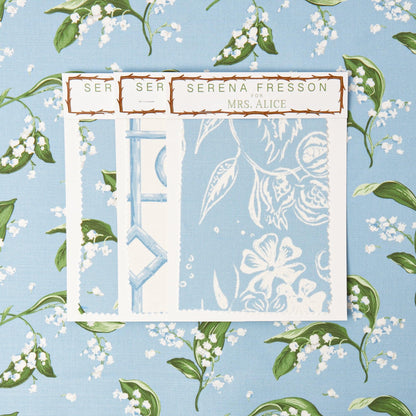 Blue Lily of the Valley Fabric