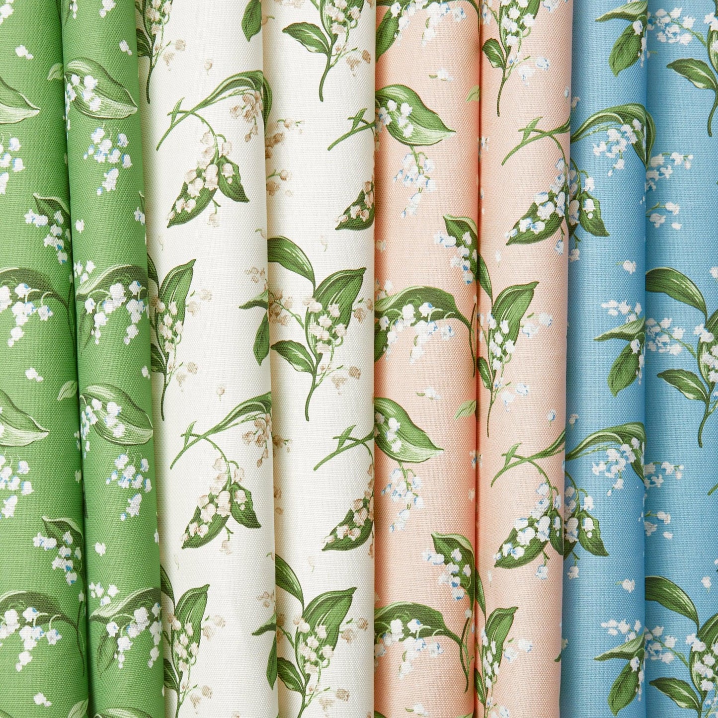 Blue Lily of the Valley Fabric