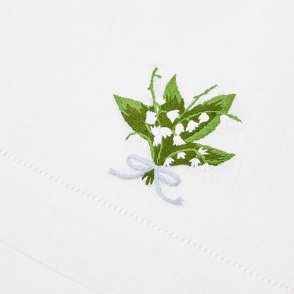 Lily of the Valley Linen Hand Towel