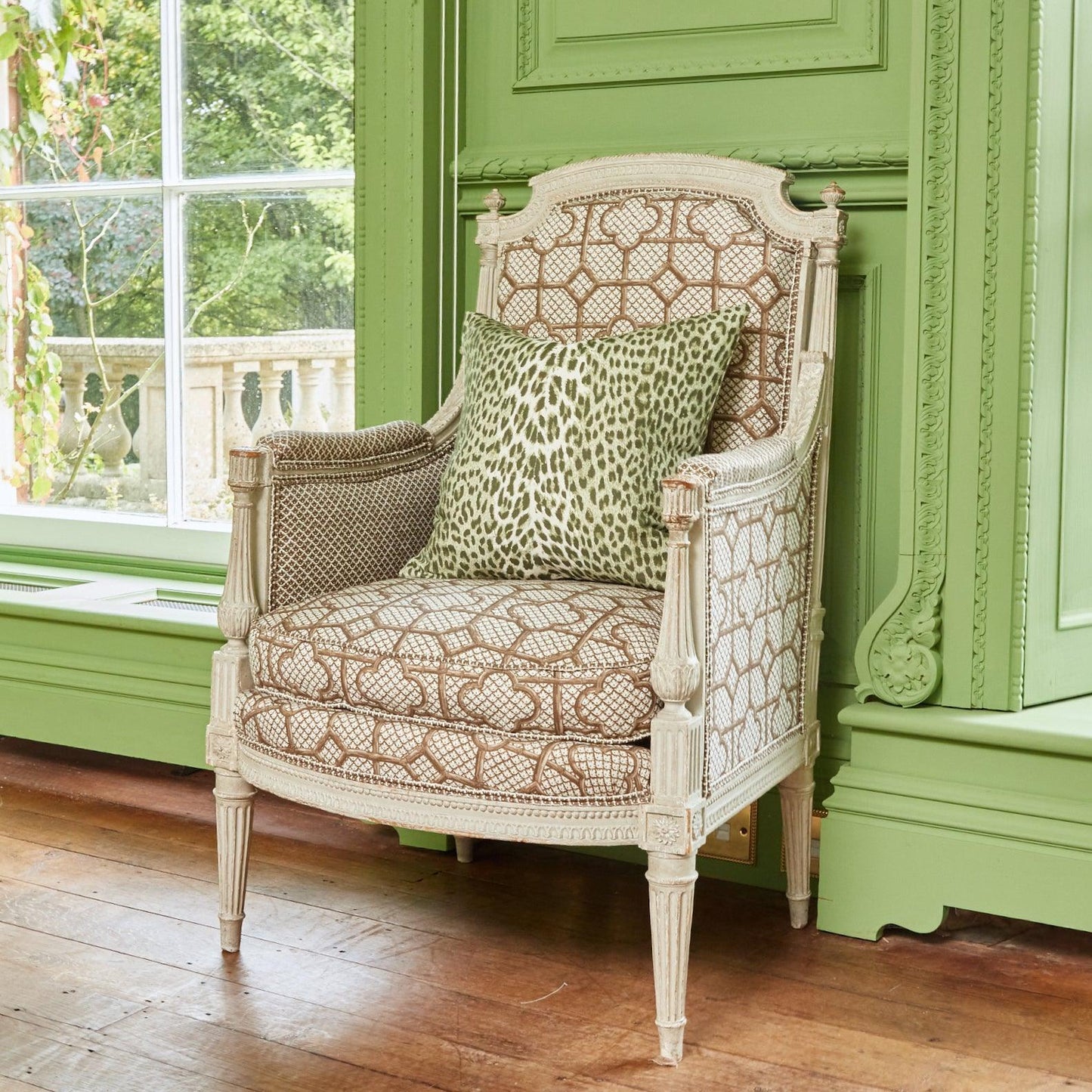 Olive Green Leopard Fabric