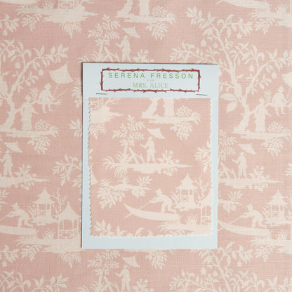 Pink Pagoda Garden Fabric