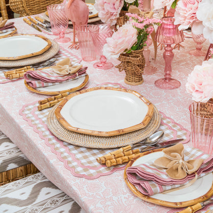 Geometric Bamboo Dinner Plate (Set of 4)