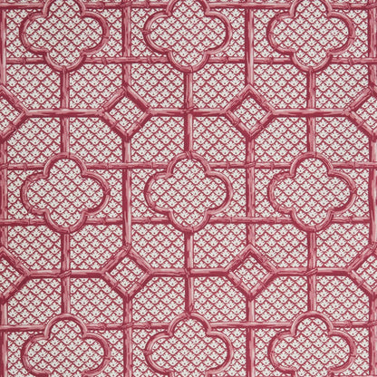 Raspberry Pink Bamboo Trellis Fabric