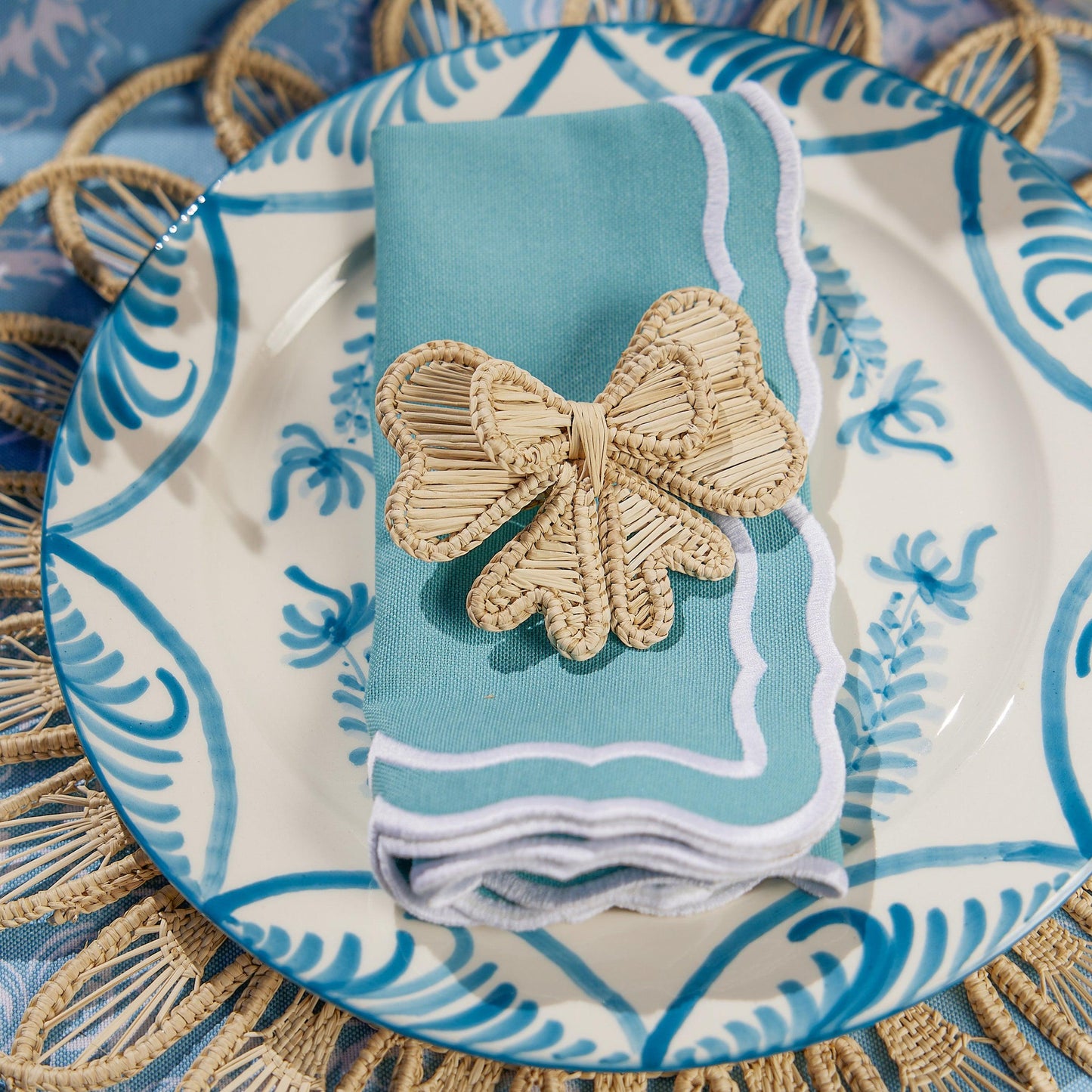 Wicker Napkin Bows (Set of 4)