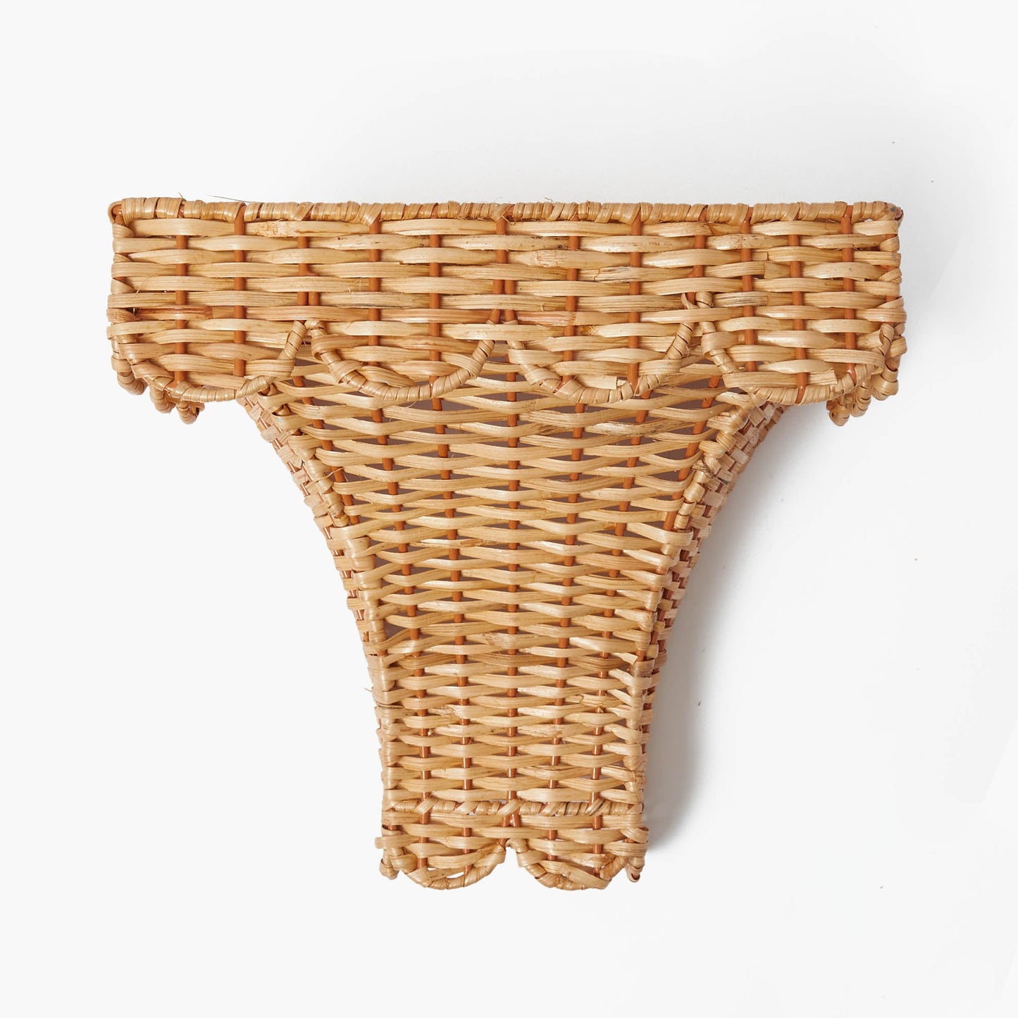 Rectangular Rattan Wall Sconce