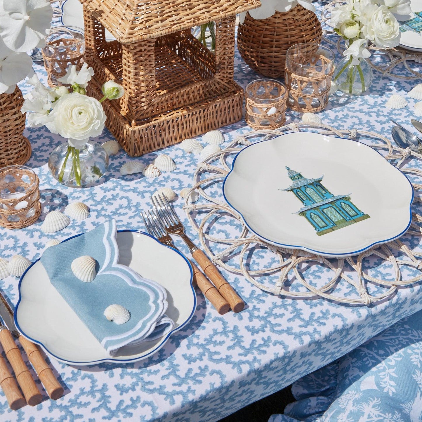 Serena Cornflower Blue Napkins (Set of 4)