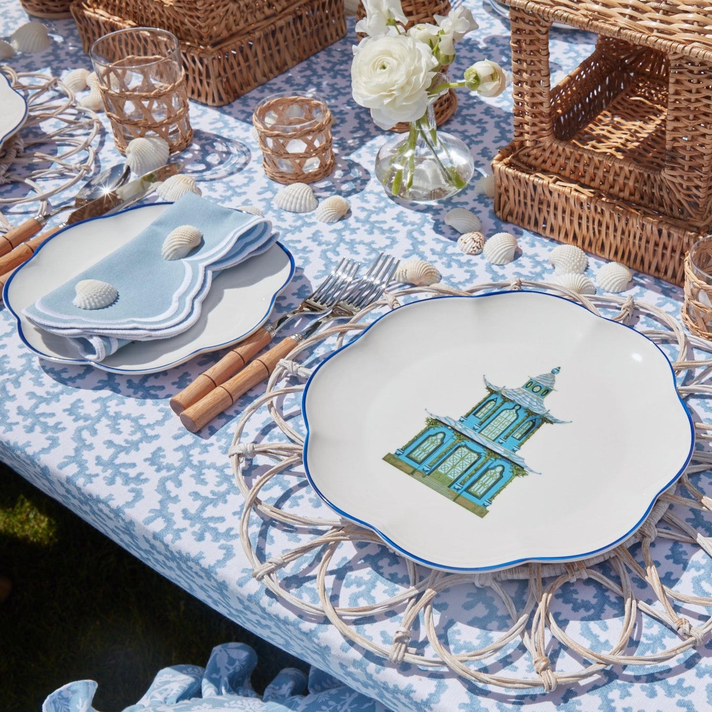 Serena Cornflower Blue Napkins (Set of 4)