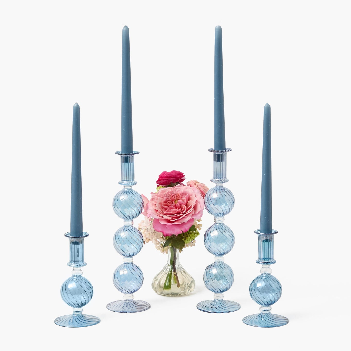 Camille Azure Candle Set (Dusty Blue)