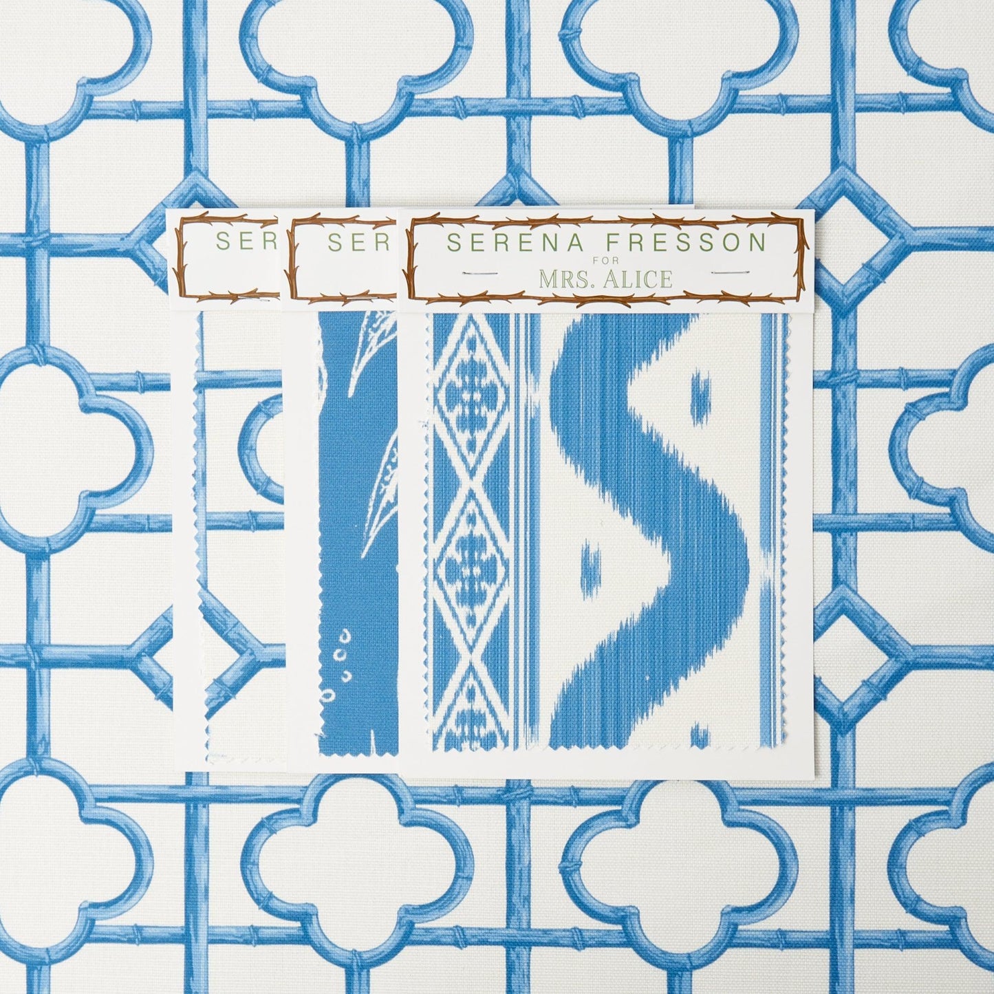 French Blue Shaded Bamboo Fabric