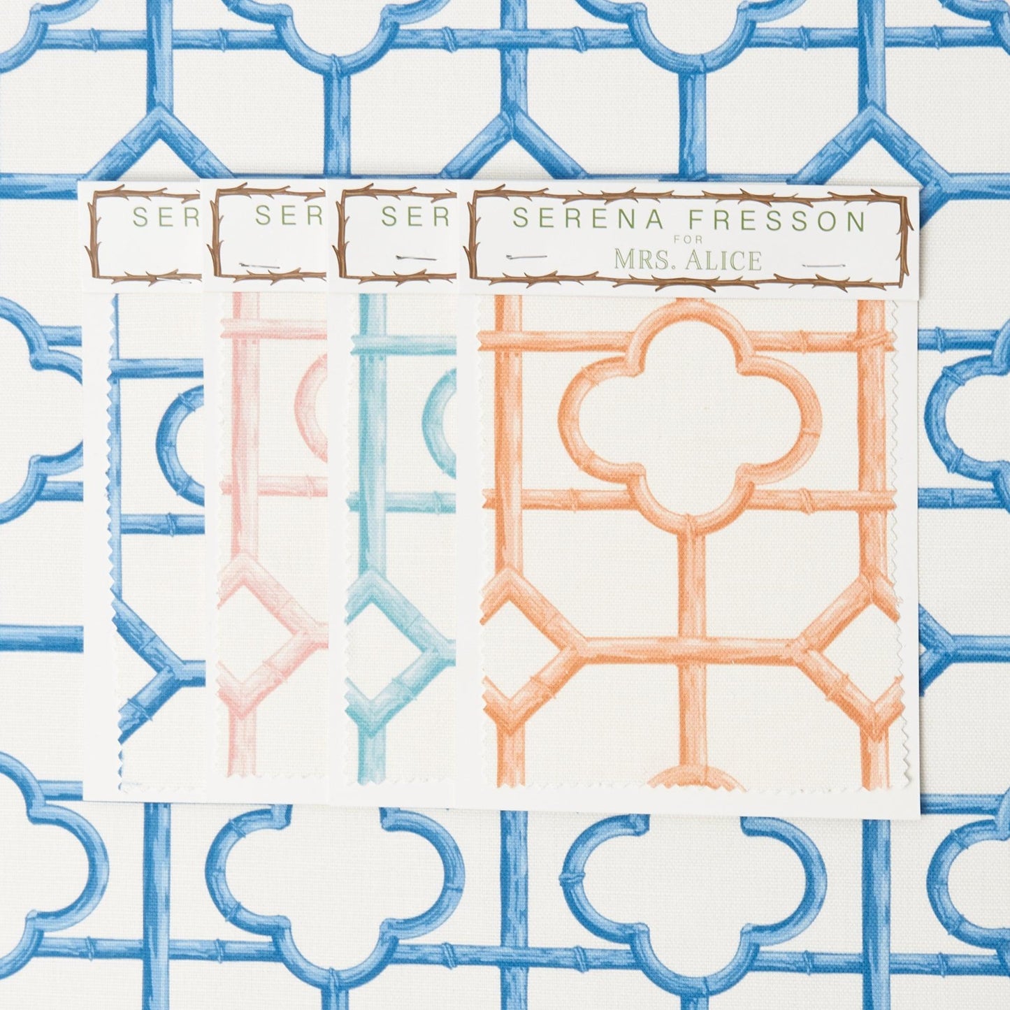 French Blue Shaded Bamboo Fabric