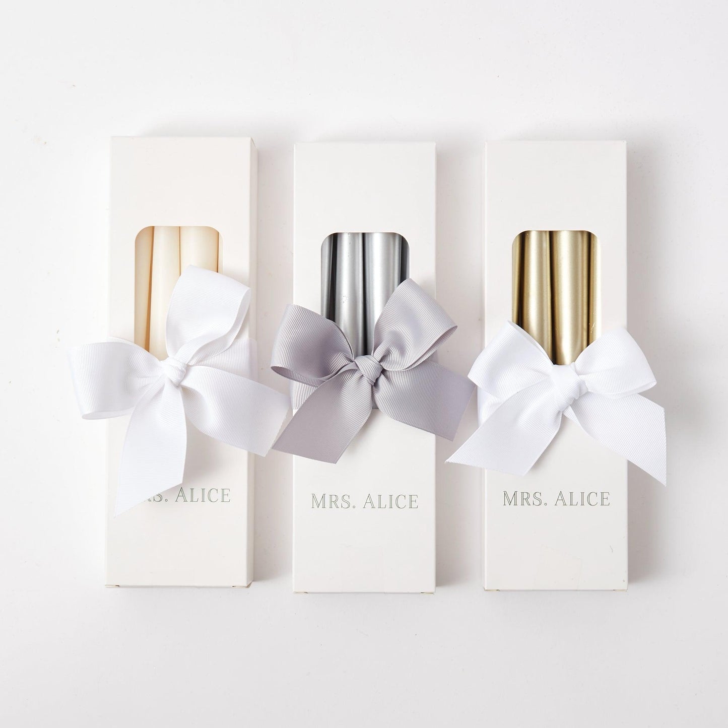 Silver Candles (Set of 8)